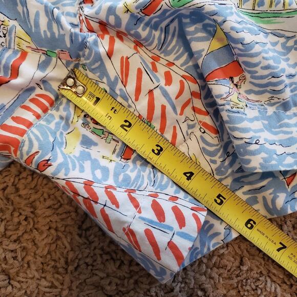 Lilly Pulitzer Callahan Short Get Nauti Sail Boat Nautical Blue 2 - Picture 8 of 8